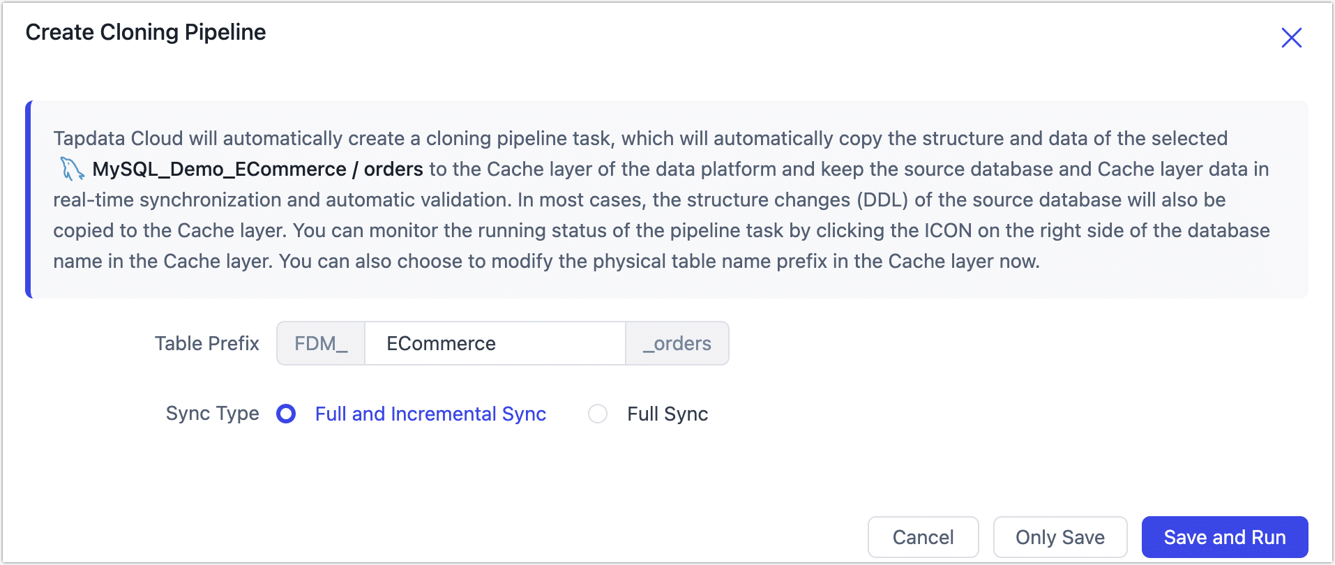 Setting FDM task